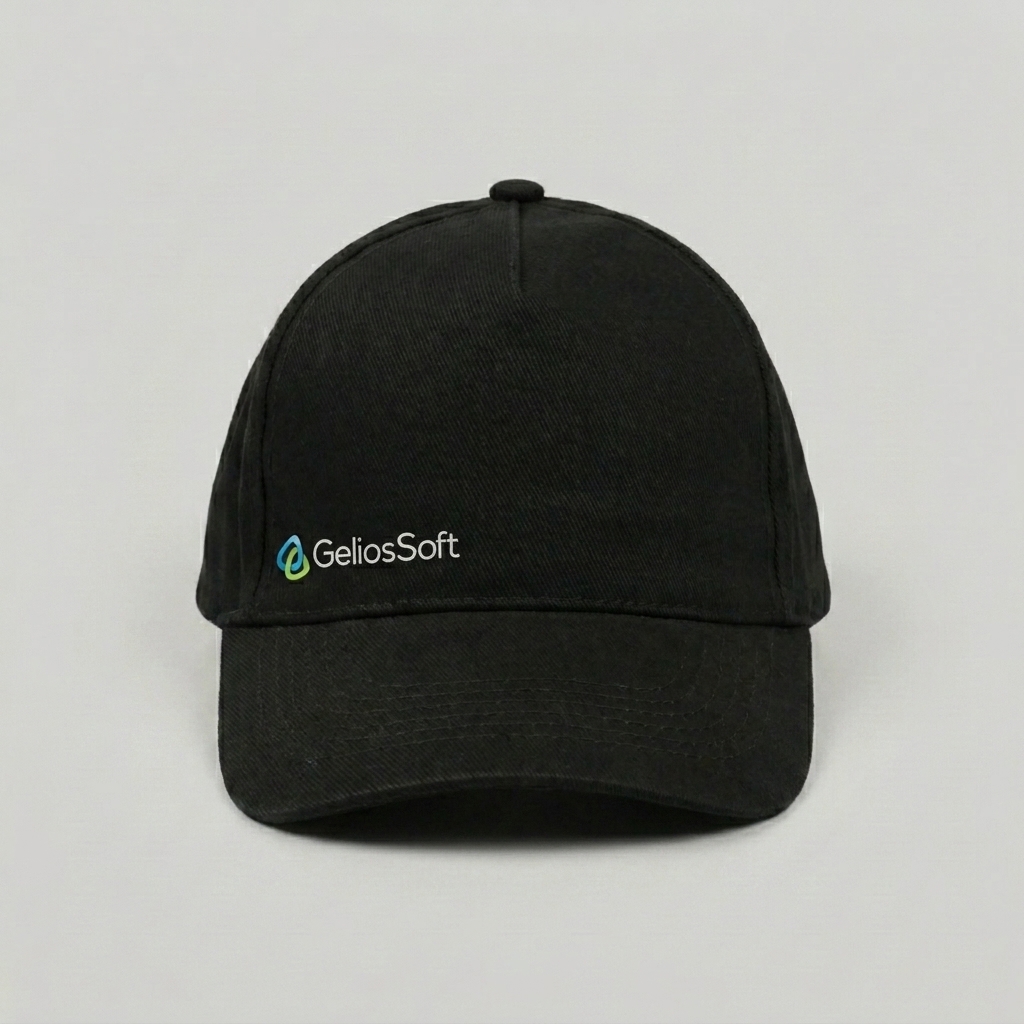 Бейсболка, черная «GeliosSoft»