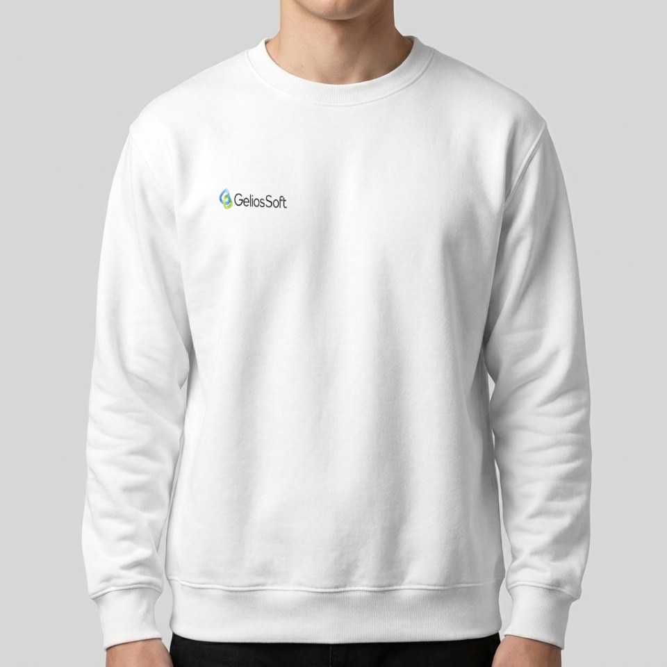 Свитшот, белый «GeliosSoft»